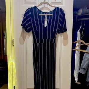 Crystal Doll Black and White Striped jumper